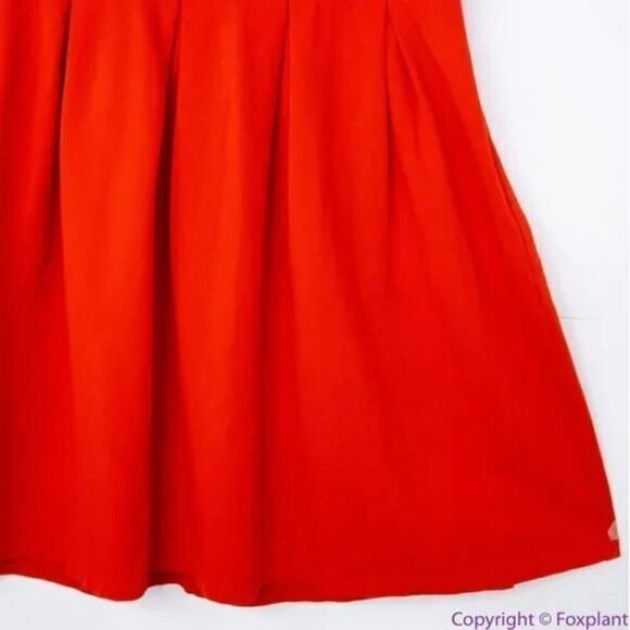 Hutch Anthropologie Bow Back Tomato Red Dress, 1X - Picture 8 of 14